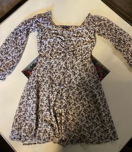 Floral Ruched Mini Dress