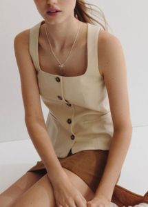 H &amp; M beige waistcoat women