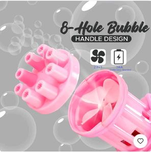 Pink Bubble Gun Toy
