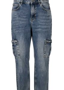 Blue Denim Cargo Pants