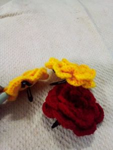 Handmade Flower Crochet Hair Clips