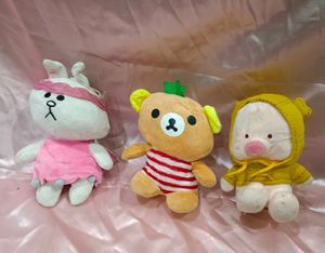Combo Of 3 Imported Plushies Toys