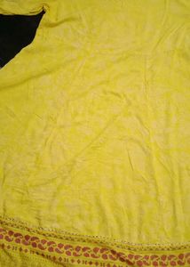 Ethnic Yellow Printed Kurta