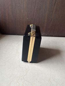 Vintage Black Box Clutch