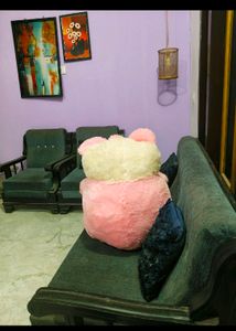 Big White And Pink Cute Teddy Bear For Girls