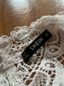 Lace Full Sleeve Zipper Back Shein Top