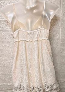 🎊🥳Buy One Get 1 Free🥳🎊White Lace Romper Dress