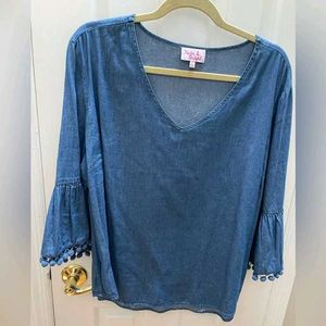 Gorgeous Denim 2XL Bell Sleeve Top