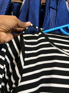 Black And White Striped Top