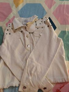 Studded Fringe Denim Jacket