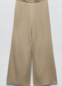 Zara Beige Wide Leg Culottes.