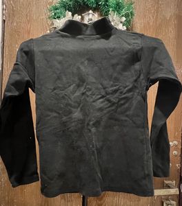 black turtle neck with zipper detail