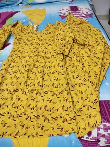Yellow Printed Suit