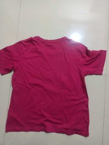 Pink Paisley Embossed T-Shirt