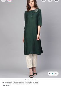Bottle Green “W” Kurta