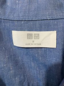 Uniqlo Blue Camp Collar Shirt