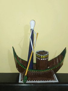 Hand Craft Boat⛵ And Pen Stand