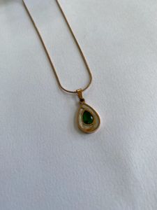 Anti Tarnish Teardrop Stainless Steel Necklace