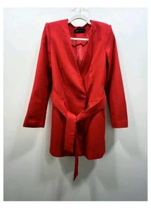 Zara Red Wrap Blazer Dress