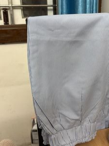 Light Blue Elastic Waist Pants