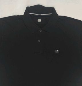 C.P. COMPANY Black Polo T-shirt