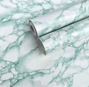 Wallberry Wallpaper Stickers, Marble Effect ,beautiful Green Colour
