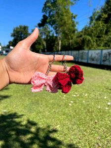 Crochet Bow Keychain