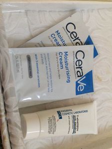 Cerave & Fixderma Samples shampoo and cream combo