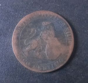 Rare Spanish Coin (Year 1870) Weak Condition