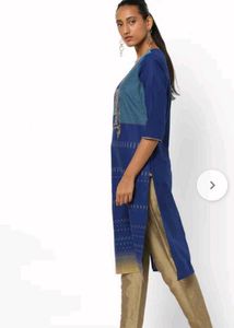 Beautiful Blue Design Printed Kurti
