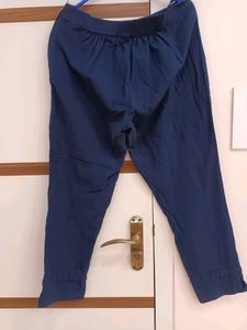 Biba Branded Blue Straight Pant Size M