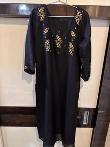 Black Kurta Pant Set