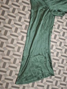 Dressberry Green Satin Shirt