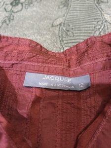 Maroon Button-Up Top