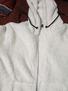 Fuzzy White Hoodie