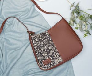 Floral & Brown Shoulder Bag