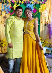 Yellow  skirt with top