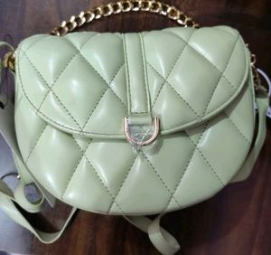 Mixt Mint Green Quilted Sling Bag