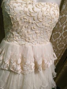 Cream Lace Party Dress