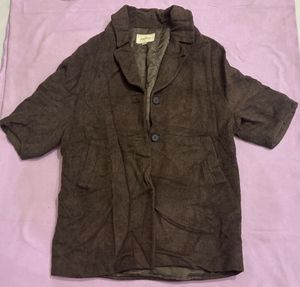 Brown Wool Blend Coat