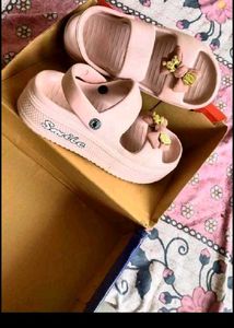 Pink &#39;Smile&#39; Sandals with Cute Charms