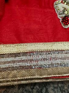 Red Net Heavy Saree
