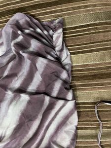 URBANIC Swirl Purple-Grey Tie Knot Dress