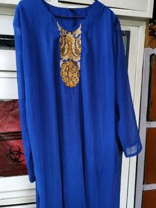 Blue Colour Abaya With Dupatta