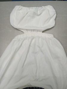BoStreet White Strapless Cut Out Detailed Fit