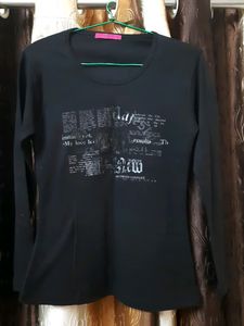 Black Long Sleeve Graphic Tee