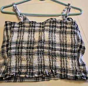 Checkered Crop Top New