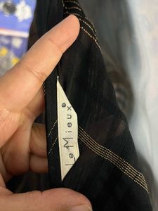 Pintrest Korean Striped Black Dress