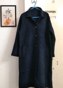 Elegant Navy Blue Coat 🌨️