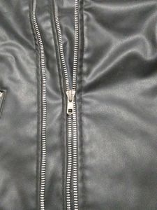 Sagaty Black Faux Leather Jacket